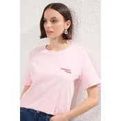 Trendyol Milla Ženska majica TWOSS25TS00159, Roze