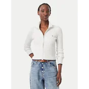 Tommy Jeans Pletena jopica DW0DW23355 Siva Slim Fit