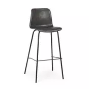 Temno siv oblazinjen barski stol (višina sedeža 75 cm) Kyra – Bizzotto