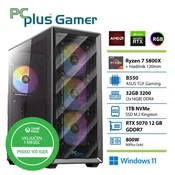 PCplus Gamer namizni računalnik, R7-5800X, 32GB, SSD1TB, RTX5070, W11H + Xbox GP