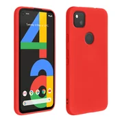 AVIZAR Google Pixel 4A Poltrdi silikonski ovitek z mehkim zakljuckom na dotik - rdec, (20626050)