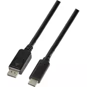 LOGILINK LogiLink USB-C® / DisplayPort adapterski kabel USB-C® vtič\, DisplayPort  vtič 3.00 m črna UA0336  USB-C®-Display kabel, (20418226)