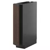 METOD Podni element s policama, Crnosiva/Sinarp smeda, 20x60 cm
