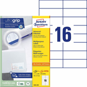 Avery Zweckform univerzalne etikete 3484-200, 105 x 37 mm, Ultragrip, 3200 + 320 brezplačnih etiket/zavitek, A4, za tiskanje