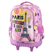Sazio Neo Ranac sa tockicima za devojcice Paris Smile Urban, 44 x 31 x 18 cm, Lavanda