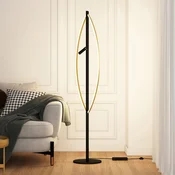Lucande Matwei LED talna svetilka, ovalna, medenina - Dnevna soba/jedilnica - Dizajn - črna mat, brušena medenina - Kovina