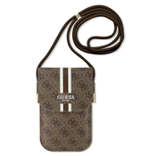 Torbica GUESS Stripes Brown, za mobilni telefon