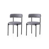 Hanah Home Set trpezarijskih stolica Gini 4013 V2, 2 komada, Sivi