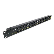 OEM Patch panel POE UTP cat.5e 16p 1U Black (19 rack)