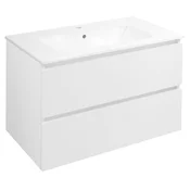 SAPHO Elegantna kopalniška omarica EZARA, 79,8x52x46 cm, bela lesk