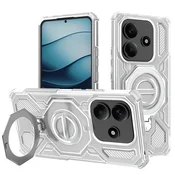 Hibridni ovitek Carbon Shield Pro za Xiaomi Redmi Note 14 5G - white transparent