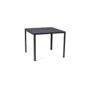 IWHOME Vrtna jedilna miza VIGO M 90x90 cm, antracit, aluminij/umetni les