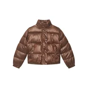 Calvin Klein Jeans Prehodna jakna Minime Shiny Short Puffer LVCKTJM01G Rjava Regular Fit
