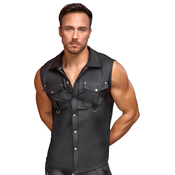 NEK Sleeveless Matte Look Shirt with Studs 2161826 Black XXXL
