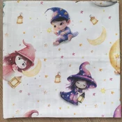 Lillo&Pippo muslin pelena 75x75cm, Vila na mesecu