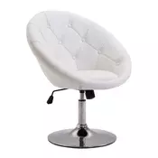 Homestar Vrtljiv stol 71x59x78-90 cm Bela