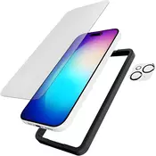 Tech21 zaštitni set - futrola, zaštitno staklo Impact, staklo za kameru - za Apple iPhone 15 Plus - Crna KP39883