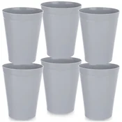 shumee 6x Plastični potovalni kozarci za pijačo za večkratno uporabo 300 ml