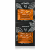 Apivita Express Beauty Orange posvjetljujuca maska za lice 2x8 ml