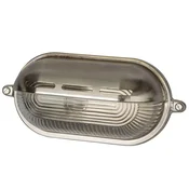 VANJSKA OVALNA ZIDNA LAMPA/MAX 60W/E27/BRUŠENI KROM+SHADE VK/01050/MC