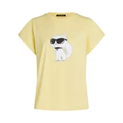 Karl Lagerfeld Majica Ikon Choupette rumena/črna/bela
