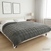 vidaXL Težka odeja Antracit 200 x 230 cm 9 kg 100% Bombaž 205T