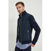 Bomber jakna s primjesom vune BOSS boja: tamno plava, za prijelazno razdoblje