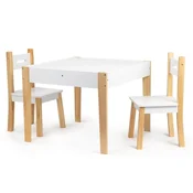Northix Miza z dvema stoloma, otroški komplet pohištva ECOTOYS