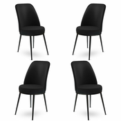 HANAH HOME Set 4 stolice Dexa Black