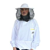 Pcelarska bluza sa skidanjem šešira (sifon), Bela