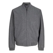 JACK & JONES Prehodna jakna JJEJAMES pegasto siva