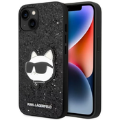 Karl Lagerfeld iPhone 14 Plus 6,7 black hardcase Glitter Choupette Patch (KLHCP14MG2CPK)