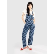 Santa Cruz Classic Label Denim Dungarees blue wave check