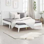 Homestyle4U Posteljni okvir, 140x200 cm, bela