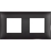 CLASSIA DEKORATIVNI OKVIR 2+2M 71mm DVOJNI MAT ČRNI R4802M2BG
