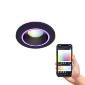 Calex Smart Halo vgradna svetilka CCT RGB črna - Dnevna soba/jedilnica - Sodobni - Plastika