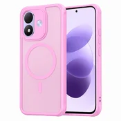 Hibridni ovitek HaloFrost II MagSafe za Xiaomi Redmi Note 17 4G/5G - pink