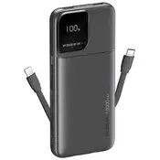 Remax rpp-657 - 2.4a cabled fast charging power bank 10000mah(black) ( 25317 )