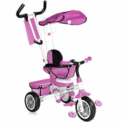 Tricikl sa ruckom i tendom B-30-1b pink/white 10050101603