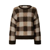 SELECTED Pulover SLWLULU kremna/rjava/umbra/mokka