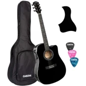 CASCHA akustična kitara Student Series Black incl. padded bag