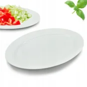 shumee bel keramični pladenj 30 cm TR-23-045B