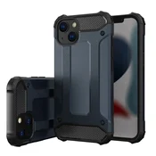 HURTEL Hibridni oklepni ovitek za iPhone 14, hibridna zaščitna torbica, modra