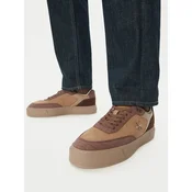 Calvin Klein Superge Prime Cupsole Laceup Nu-Su Croc HM0HM02450 Rjava