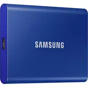 Samsung portable SSD 500GB, T7, USB 3.2 Gen.2 (10Gbps), Blue ( MU-PC500H/WW )