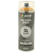 Industrijski akrilni lak sprej RAL HG 400ml Motip - RAL 1006 koruzno rumena