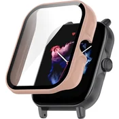 GS Ovitek 2 v 1 + kaljeno steklo za Amazfit GTS 3, roza