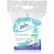 LINTEO Mokri robčki Baby Aloe Vera 4x80 kosov