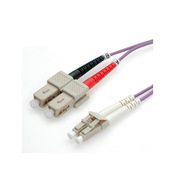 ROLINE Fibre Optic Jumper Cable, 50/125µm, LC/SC, OM4, purple 1 m