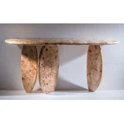 Casa Padrino luxury solid wood console natural 160 x 45 x H. 80 cm - Root wood console table - Living room furniture - Luxury furniture - Luxury furnishings